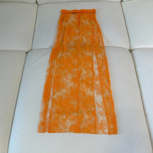 Michael Costello x Revolve Ophelia Maxi Skirt in Orange - Picture 3 of 8